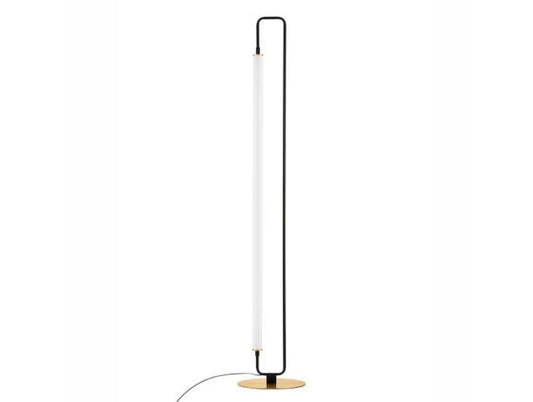 Schwarze LED-Stehlampe M74-C (32W, 3000K) mit Fußschalter von Mitea Lighting